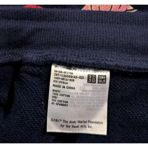 New with Tags! Uniqlo x SPRZ NY Andy Warhol Kissing Lips Sweatpants Women's XL - Picture 5 of 7